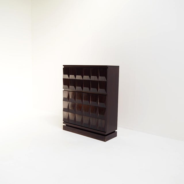Mid-Century Modern Brutaliat Oak Cabinet from De Coene Frères, 1970s For Sale - Image 12 of 15
