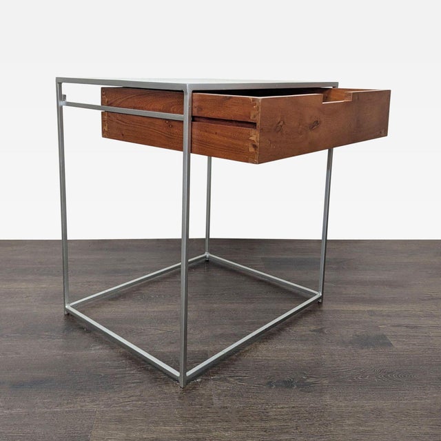 Contemporary Cb2 One Drawer End Table For Sale - Image 3 of 8