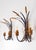 Metal Italian Blue Metal Wall Sconces with Leaves and Ears of Wheat, 1980s, Set of 2 For Sale - Image 7 of 7