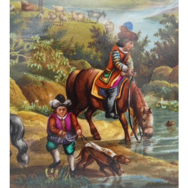 Andre Alfred, Animated Landscape, 1834, Painting on Paris Porcelain For Sale - Image 11 of 18