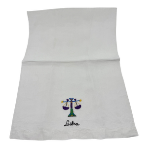 Vintage Hand Embroidered Libra Madeira Fingertip Towel