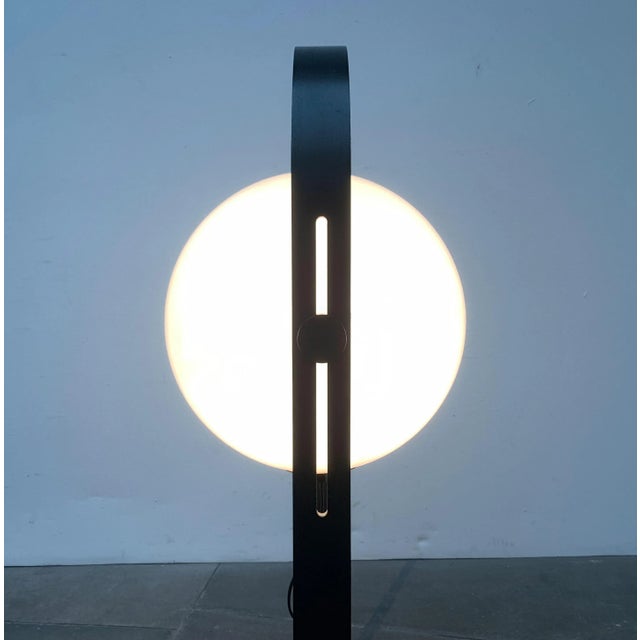 Rare Space Age spherical floor lamp by Temde. A functional light source and at the same time an imposing light object in...
