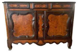 Antique Louis XV Style Carved Elm Sideboard