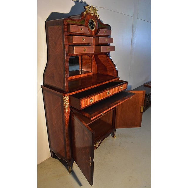 Small Late 19th Century Louis XVI Style Marquetry Veneer Buffet For Sale - Image 9 of 18