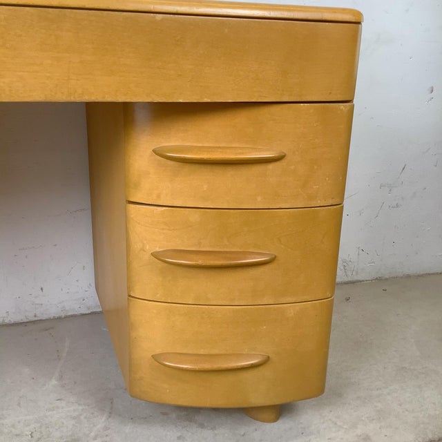 Mid-Century Heywood-Wakefield Wheat Desk by Alexis De Sakhnoffsky For Sale - Image 11 of 18