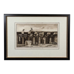 Early 19th Century French Engraving of the Temple of Karnak, Luxor
