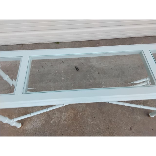 1960s 1960s Mid-Century Palm Beach Sofa Table For Sale - Image 5 of 10