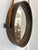 Black Vintage Round Metal Mirror on Silk Rope, France For Sale - Image 8 of 18