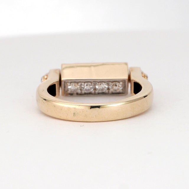 Twistable 14k Yellow Gold Diamond Multi Sapphire Ring 0.27 Carats Size 6.75 For Sale - Image 13 of 18