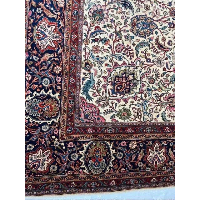 1920s 1920's Antique Kashan Carpet , 9'7" X 12'8" For Sale - Image 5 of 8