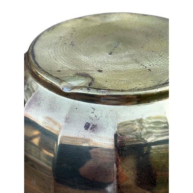 Mid 20th Century English Brass Paneled Planter Pot For Sale - Image 6 of 6