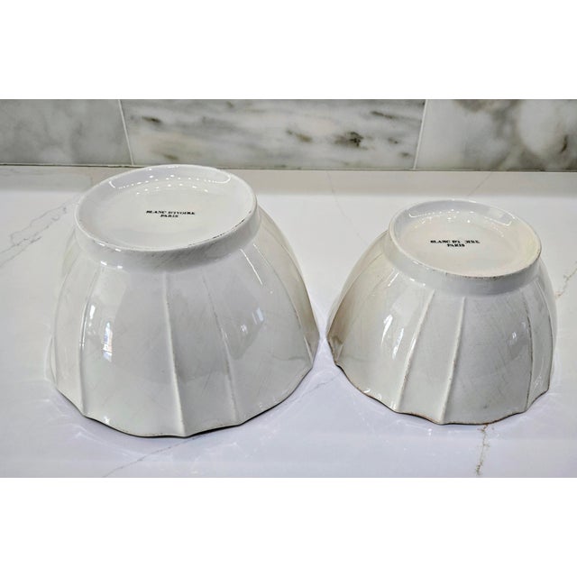 1990s Blanc D’Ivoire Paris White Fluted Bowls – Pair of 2 For Sale - Image 10 of 12