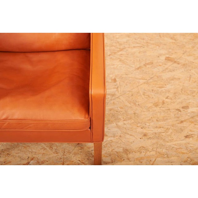 Model 2204 Wingback Armchair in Wood and Leather by Børge Mogensen for Frederica, 1963 For Sale - Image 9 of 16