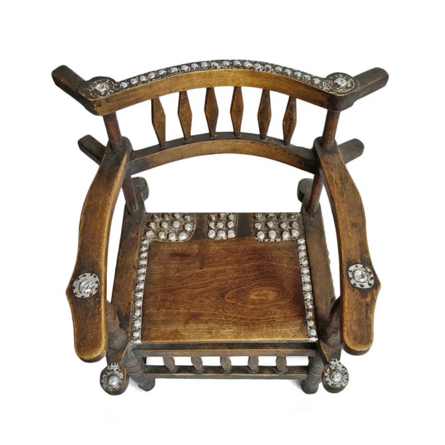 Tribal Vintage Malenka African Chief Chair For Sale - Image 3 of 7