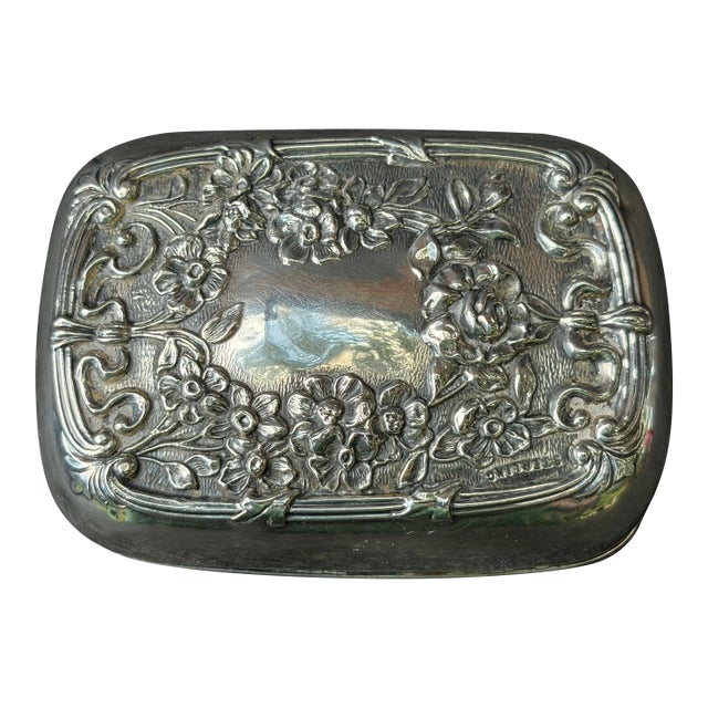 Antique Sterling Silver Repousse For Sale