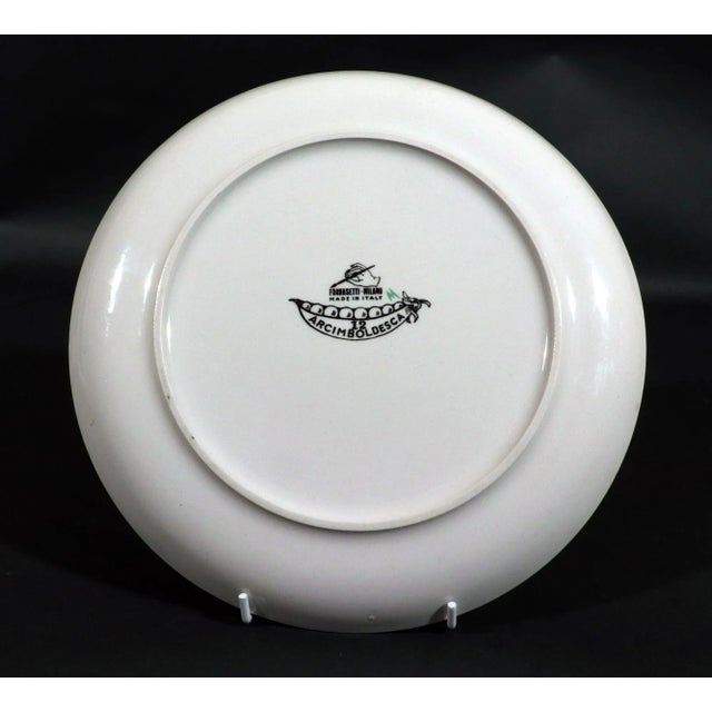 Piero Fornasetti Pottery Arcimboldesca Vegetable Face Plate, After Giuseppe Arcimboldo, Number 12, Circa 1960's-70s The...