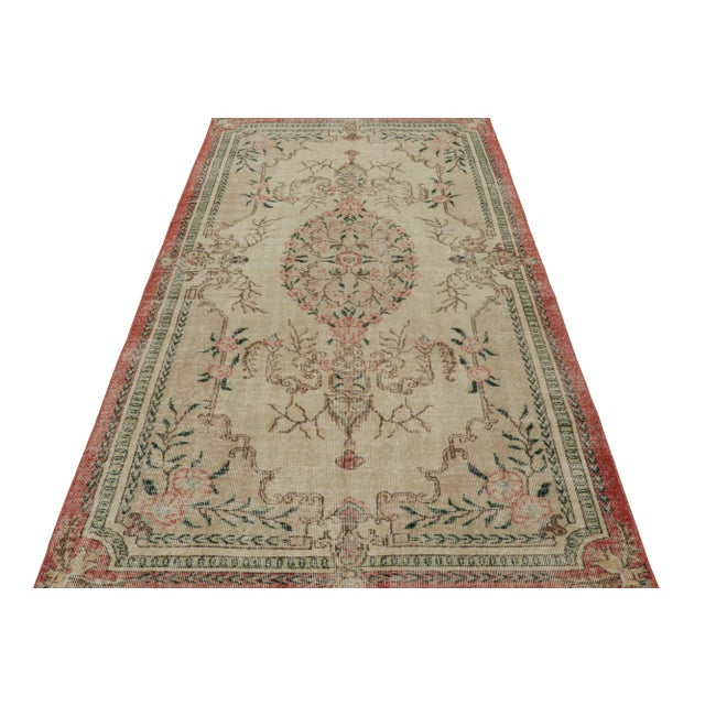 Traditional Vintage Zeki Müren Rug, With Floral Geometric Patterns, From Rug & Kilim For Sale - Image 3 of 7