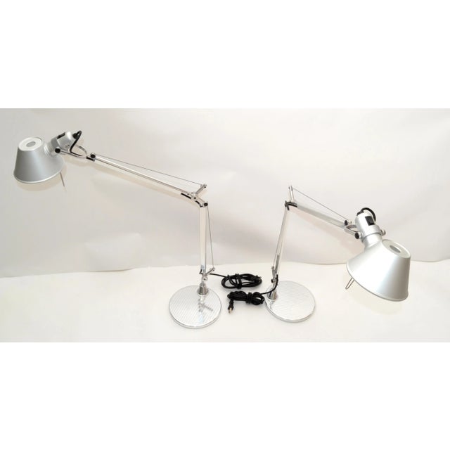 Artemide Tolomeo Mini Table Lamp Fassina De Lucchi Pair of Desk Light for Artemide, Italy For Sale - Image 4 of 12