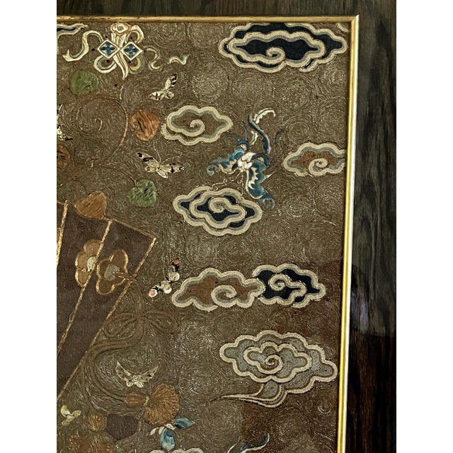 Japanese Silk Embroidery Tapestry Meiji Period For Sale - Image 16 of 18