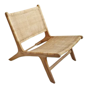 Natural Teak & Rattan Easy Chair