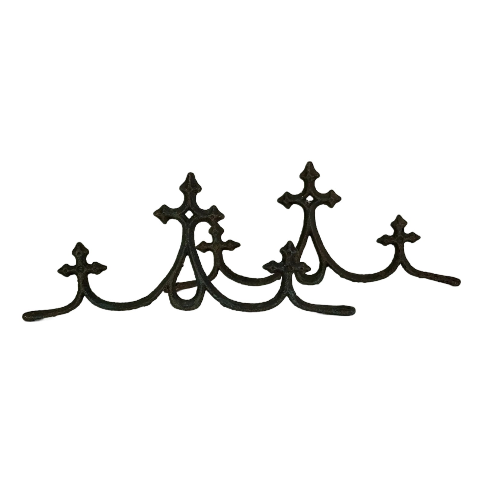 Pair of Small Antique Architectural Salvage Iron Pediment Like ...