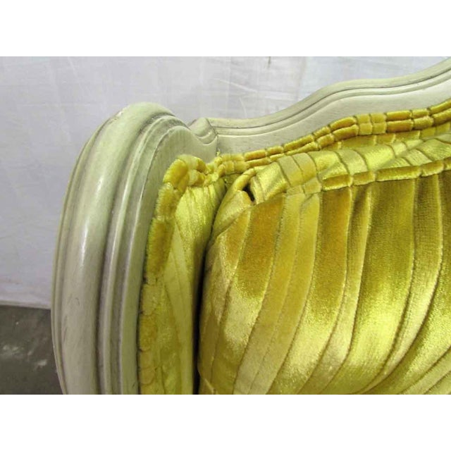 Pair of Yellow Velvet French Provincial Parlor Chairs Chairish