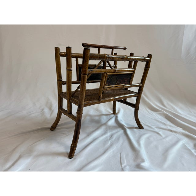 Antique 19th Century English Victorian Tortoise Bamboo Magazine Rack Stand For Sale - Image 9 of 15