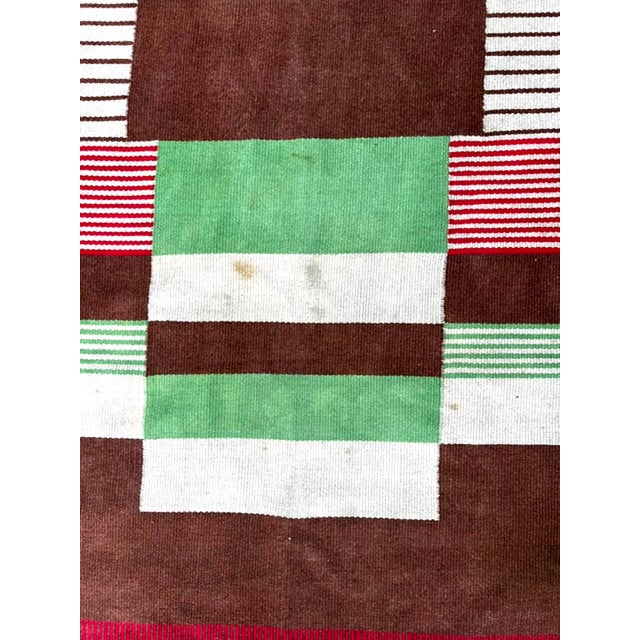 Mid-Century Modern Large Mid-Century Modern Wool Rug, Czechoslovakia, 1960s For Sale - Image 3 of 15