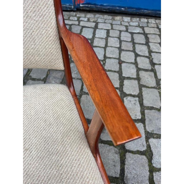 Johannes Andersen Armchair in Rosewood with Wool by Johannes Andersen for Uldum Møbelfabrik For Sale - Image 4 of 11