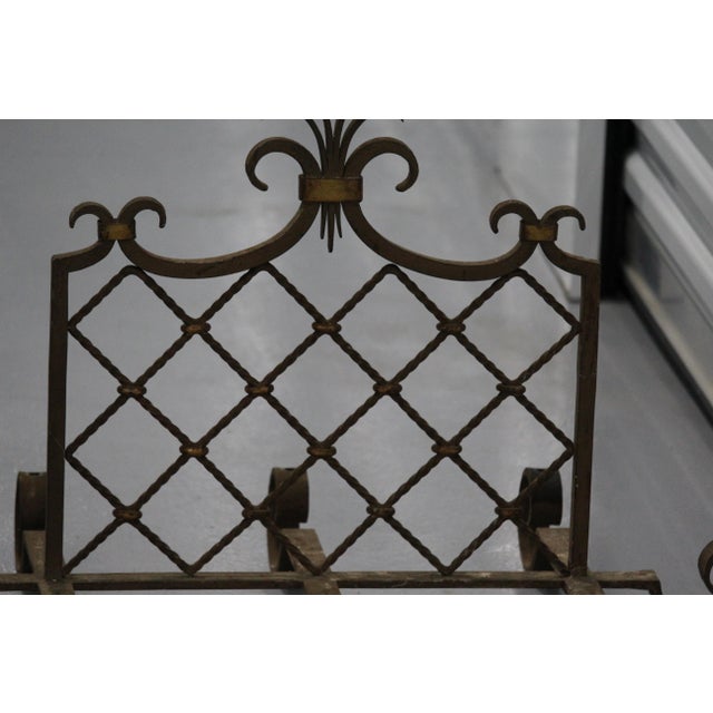 Royal Lily Wrought Iron Grids, Set of 2 For Sale - Image 4 of 18