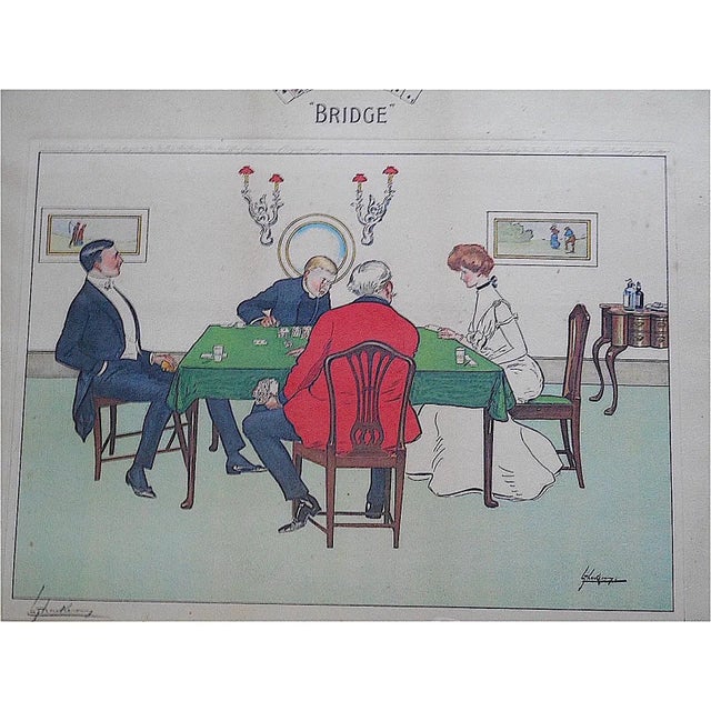 This captivating antique elephant folio size chromolithograph (each color laid in with a separate lithographic stone) by...