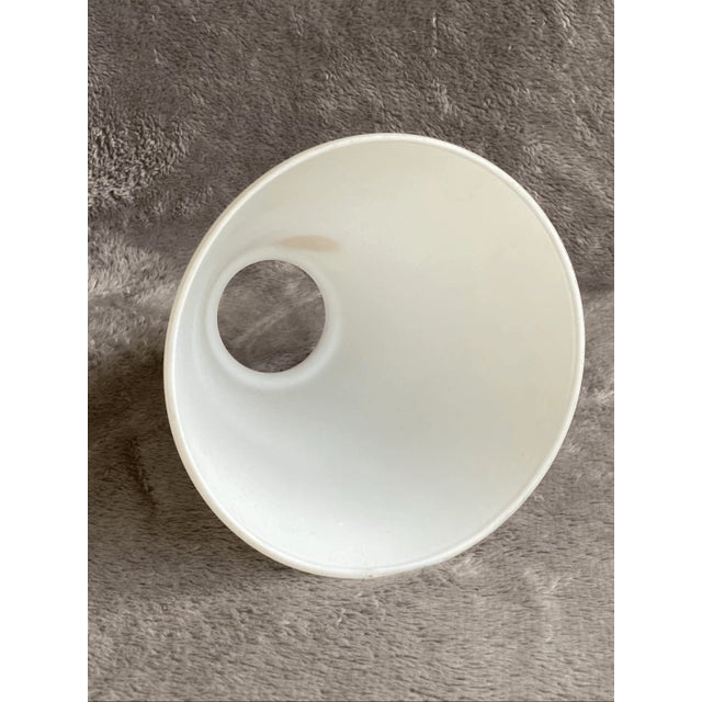 Mid 20th Century Vintage Vienne Modern/Franch Style White Milk Mouth Blown Glass Shade For Sale - Image 5 of 6