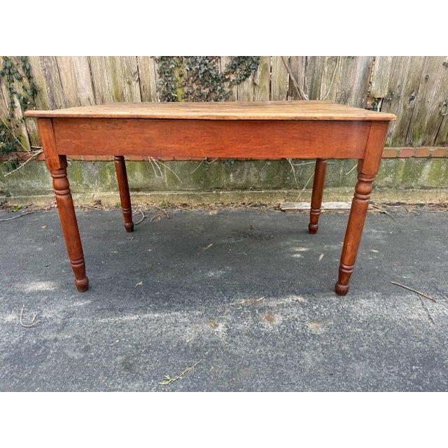 Antique Early American Primetive Style 1 Drawer Table For Sale - Image 16 of 17