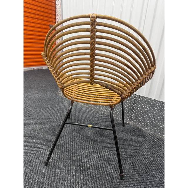 Iconic Rattan Mid-Century Modern Lounge Chair for Rohe, 1950s For Sale - Image 9 of 12