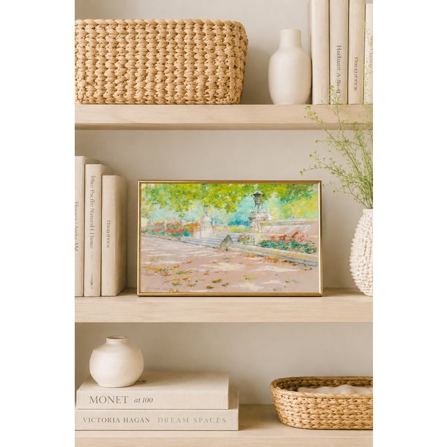 Bunny Williams Home 1887 Terrace, Prospect Park Impressionist Garden Art Print by William Merritt Chase - 12" X 8" For Sale - Image 4 of 8