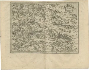 Antique Map of Styria by Mercator, 1650