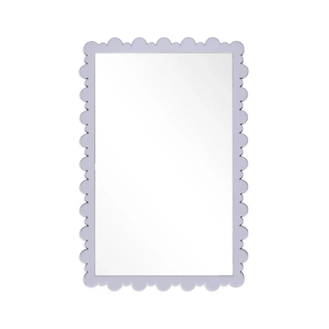 Contemporary Fleur Home Garden District Valmont Rectangle Mirror in Spring Iris, 23.5x38.75 For Sale - Image 3 of 3