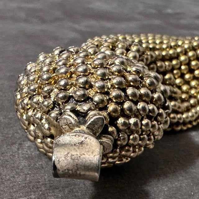 Italian 1990s Vintage Gilded Metal Bracelet by Giorgio Armani For Sale - Image 3 of 9