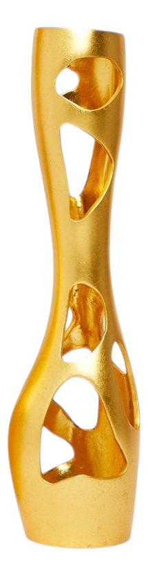 Small Bronze Gold Leaf Vase by Reda Amalou Design