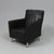 Set of Lounge Chair and Ottoman in Black Leather, 1980s For Sale - Image 3 of 13