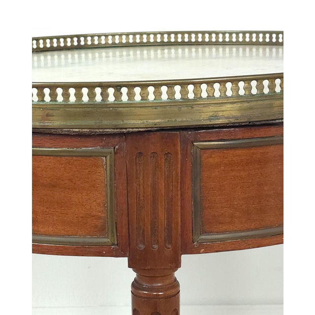 Brown Louis XVI Style Bouillotte Table, 19th Century For Sale - Image 8 of 12