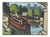 G. Delaire, Barges on the Seine, 1994, Oil Painting on Canvas For Sale
