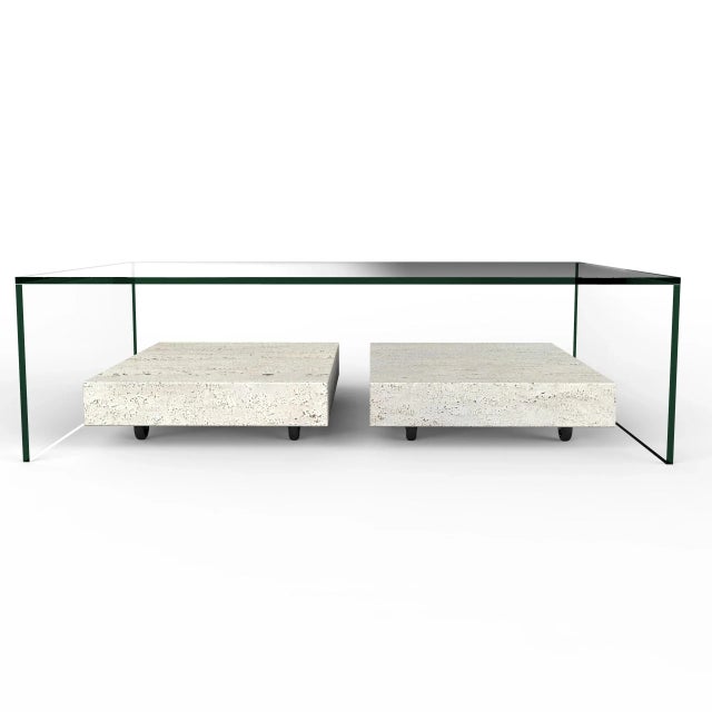 Alba Coffee Table in Natural Italian Travertine Marble by Joaquín Moll for Meddel For Sale - Image 6 of 9