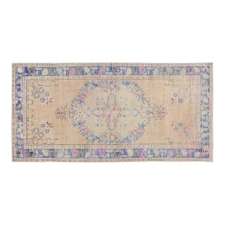 Vintage Turkish Anatolian Hand Knotted Wool Rug, 3'5"x7'1" For Sale