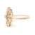 1980s 1980s 0.33ctw Diamond Navette Ring, 14k Yellow Gold, Ring Size 5.5, Diamond Cluster For Sale - Image 5 of 6