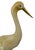 1970s Large Vintage 1970s Carved Wood Brass Crane Heron Egret Statue 28.5" MCM Hollywood Regency Coastal Decor For Sale - Image 5 of 12