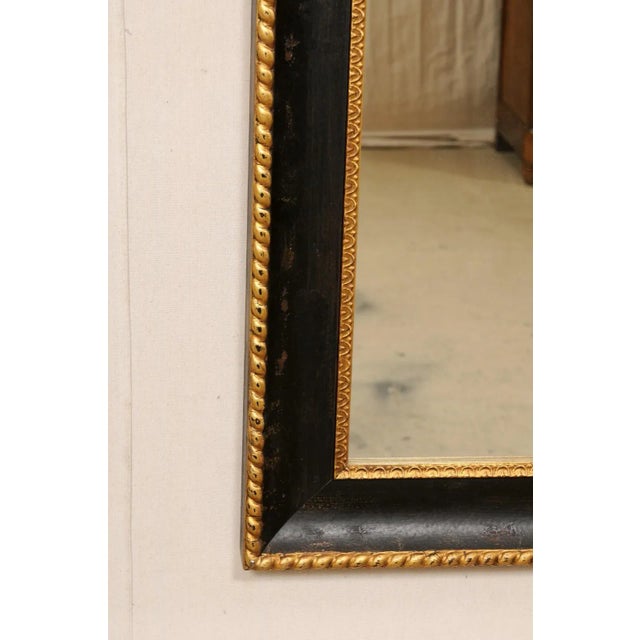 Vintage American Black & Gold Mirror For Sale - Image 4 of 11