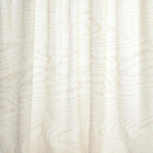Sample - Schumacher Faux Bois Sheer Fabric in Sand For Sale