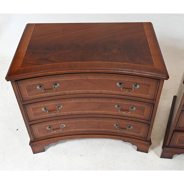 Wood Regency Nightstands in Mahogany, Set of 2 For Sale - Image 7 of 10
