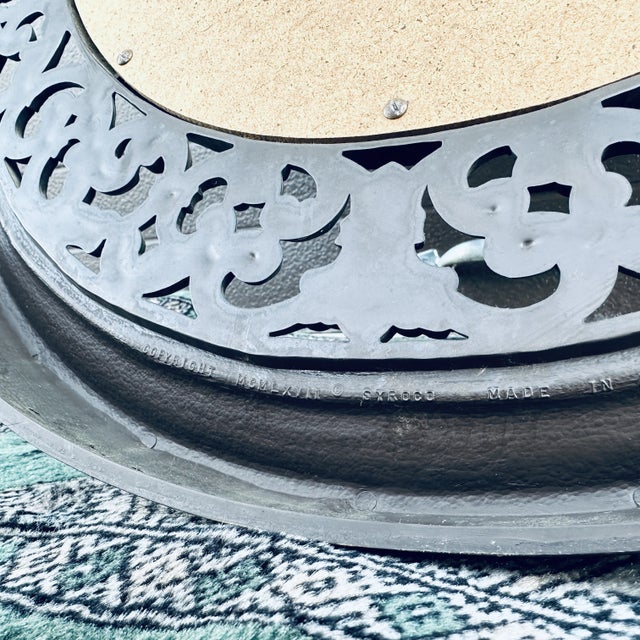 1960's Syroco Rustic European Faux Wrought Iron Decorative Wall Mirror For Sale - Image 9 of 9